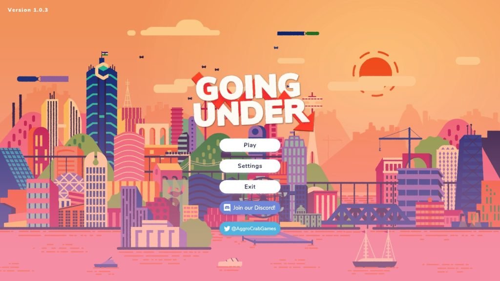 going under low poly flat graphic seattle indie game procedurally generated rogue lite dungeon crawler title screen