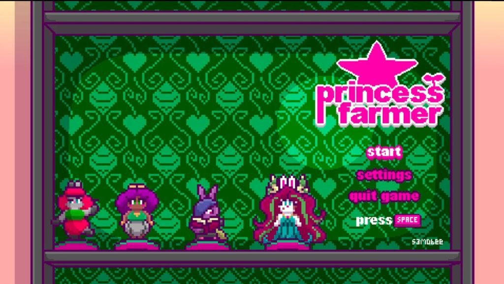 princess farmer samobee cute bunny indie puzzle game