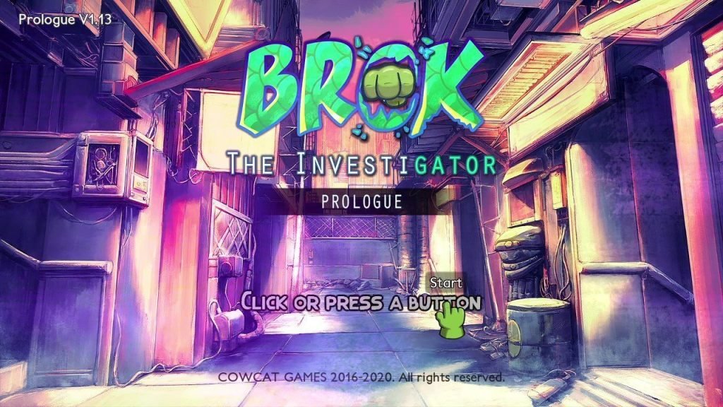 BROK the investigator interactive fiction visual novel anthro detective indie game cartoon animated
