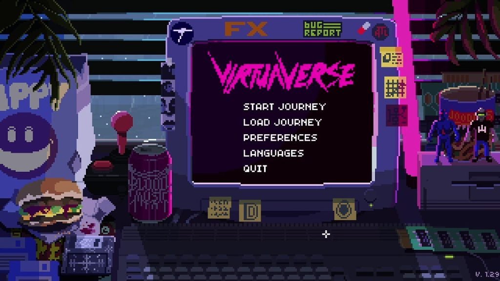 virtuaverse cyberpunk pixel art computer