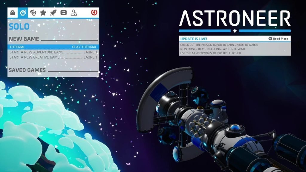 astroneer title spaceship low poly