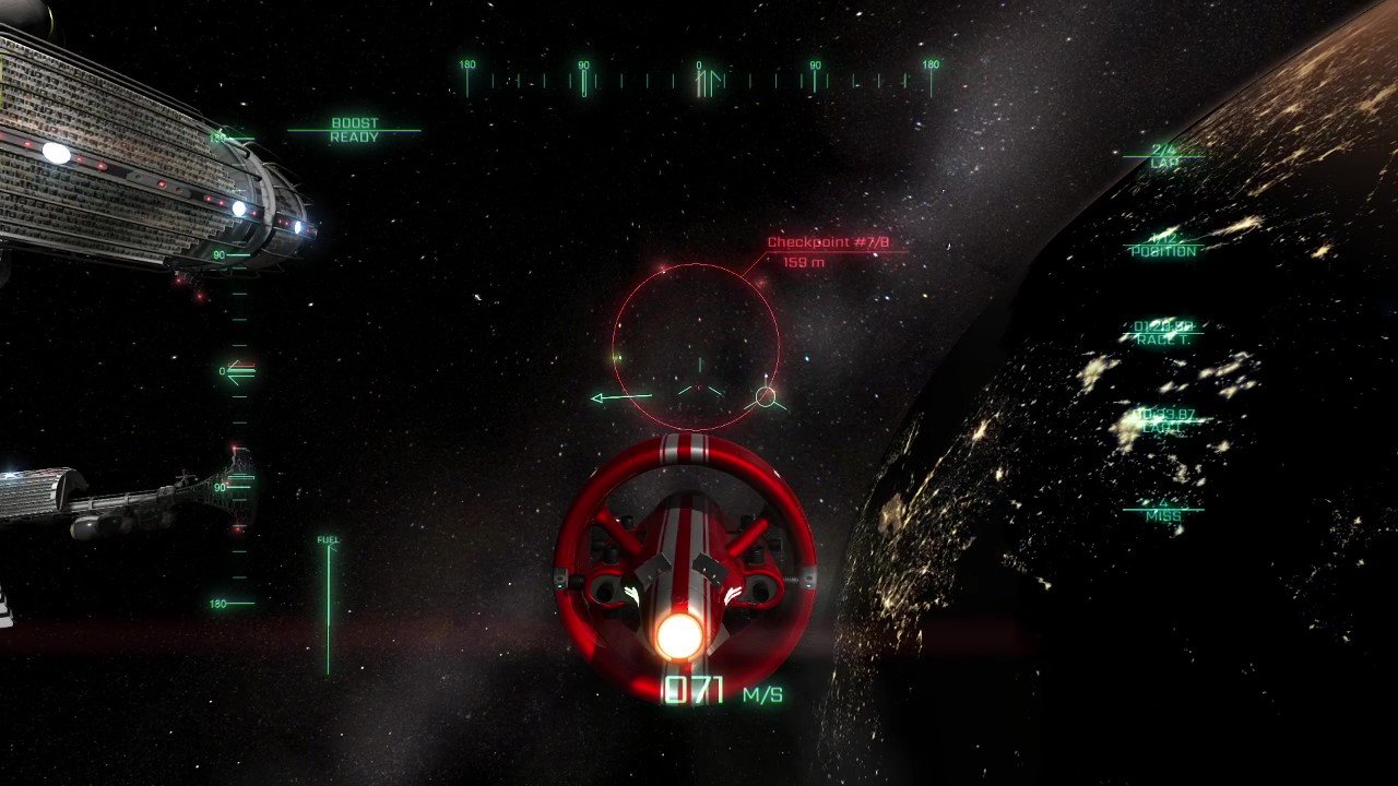 orbital racer red ring spacecraft