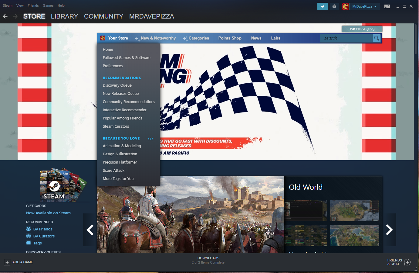 The Steam Store Page