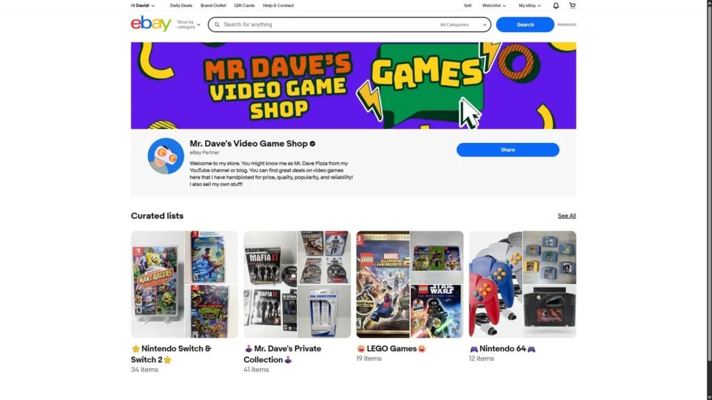 Mr. Dave's Video Game Shop