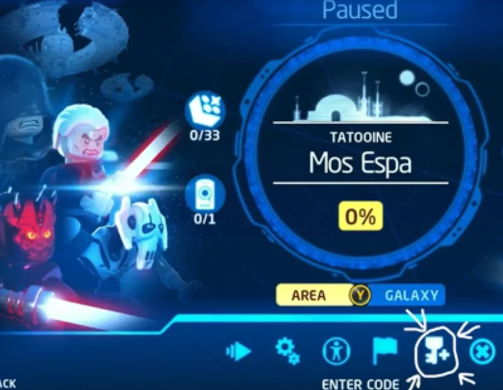 lego star wars skywalkers saga pause menu